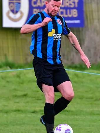 David Stafford playing for Sefton Veterans FC